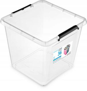 PLASTOVÁ NÁDOBA s krytom, veľký uzamykateľný box organizér na hračky, 36L